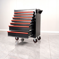 Armoire à outils roulante verrouillable pour garage et atelier, avec plateau pour kit de réparation automobile et bricolage, et clé à cliquet