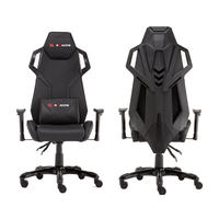 Nouvelle Arrivée JR RACING Chaise de Bureau Gaming de Luxe Ergonomique en Cuir PU pour Dirigeant, Accoudoirs Réglables, Piston à Gaz 3 Positions