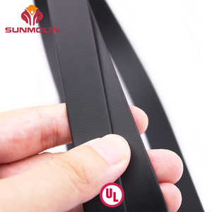 Tùy chỉnh màu đen mờ TPU tráng vải dây đeo PVC dễ dàng để làm sạch và không thấm nước với chiều rộng 15mm - Product Image 1