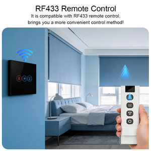 Interruptor Inteligente WiFi Tuya para Cortinas, Panel Táctil EU/UK, Control Remoto RF433, Interruptor para Persianas Enrollables, Control por Voz con Alexa y <span class=keywords><strong>Google</strong></span> Home - Product Image 3
