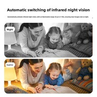 Caméra WiFi sans fil HD 1MP AS02, vision nocturne infrarouge, surveillance à distance, stockage sur carte TF, mini caméra pour la sécurité domestique