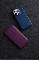 Melkco étui en cuir véritable, housse de téléphone à rabat pour iPhone 16 Pro 16 Pro Max A-1012