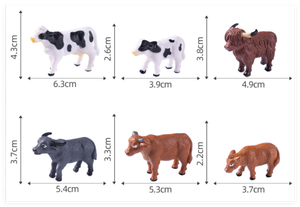 Figuras <span class=keywords><strong>de</strong></span> Animales <span class=keywords><strong>de</strong></span> Granja al <span class=keywords><strong>por</strong></span> Mayor, Miniaturas para Casa <span class=keywords><strong>de</strong></span> Muñecas, Vaca, Yak, Plástico PVC, Estatuas Realistas, Miniaturas 3D para Jardín, Juguetes para Niños - Product Image 2