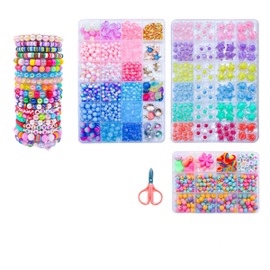 Kit de fabrication de bijoux DIY très populaire - Bracelet Onde de Plage et Ensemble de Perles, Accessoires Perles Acryliques Colorées - Product Image 1