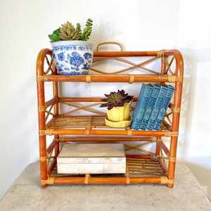 Meuble d'Extérieur Vintage en Rotin à 3 Étagères - Product Image 1