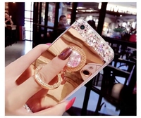 Nouvelle coque de téléphone de luxe avec anneau de diamant Bling support miroir pour Oppo K5 K9 R9 R9S R11 R11S R15 R15X R17 K7X Pro Plus
