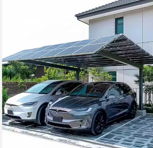 ที่ยึดหลังคารถพลังงานแสงอาทิตย์แบบติดตั้งกลางแจ้งกันน้ำได้ที่จอดรถ<span class=keywords><strong>2</strong></span>คันโครงสร้างรถยนต์ - Product Image 1