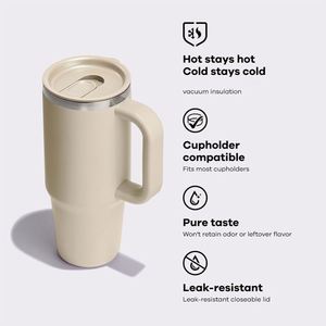 Tasse à café au design moderne en acier inoxydable, tasse anti-fuite pour de multiples occasions - Product Image 2