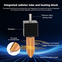 Nouveau kit d'embout thermique intégré bimétallique amélioré AD5X 0,25 0,4 0,6 0,8 mm pour imprimante 3D Flashforge AD5X