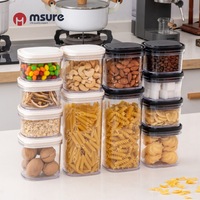 Pot à grains carrés en plastique au design moderne nouveauté pot de stockage de qualité alimentaire pour les bonbons cuisine fête utilisation injection transfrontalière