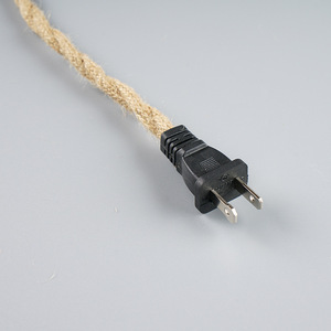 Cordon en Corde de Chanvre à 2 Brins 0,75 mm² avec Prise EU vers Douille E27 pour Projet de Lampe Suspendue DIY - Product Image 2