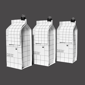 Bolsa de papel cuadrada con base plana para ventana, bolsa de papel kraft con impresión personalizada para granos de café - Product Image 3