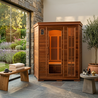 Sauna infrarouge pour 2-3 personnes, cabane modulaire en cèdre canadien, spa intérieur/extérieur pour la maison