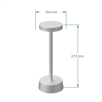 Ensemble de lampes de bureau rechargeables sans fil en aluminium LED 11 couleurs avec lampe de bureau à base de charge inductive