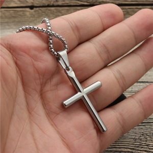 <b>Cross</b> Pendant Necklace Stainless Steel Unisex Gift Jewelry Fashion - Product Image 4