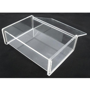 Rõ Ràng Acrylic Pen Lighter Trường Hợp Tên Chủ Thẻ Hiển Thị Đứng Box Với Nắp - Product Image 1