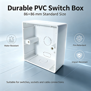 Caja de Plástico Redonda Pano.V de 86x86mm para Montaje en Superficie, Resistente al Calor, para Instalación de Cables Eléctricos - Product Image 2