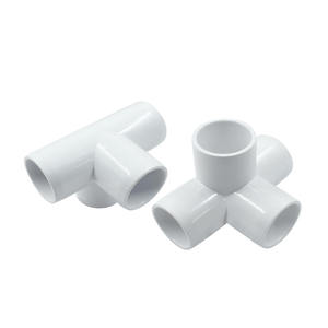 Raccord PVC 1/2 pouce 4 voies personnalisé - Té de sortie latérale de qualité meuble pour cadres de bricolage - Product Image 2