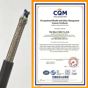 <strong>XINQIAO</strong> High Density Tinned Copper Solid Braided Shield Cable Multi Color Core Industrial Transmission Shielded Optical Cable - Product Image 3