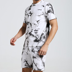 Ensemble décontracté d'été pour hommes : T-shirt et short en coton 100% respirant, doux, de haute qualité, séchage rapide, vente en gros - Product Image 3