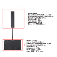 XTUGA PA Nuevo Sistema de Sonido Line Array con Altavoces de Columna Activos Portátiles Profesionales de Excelente Rendimiento