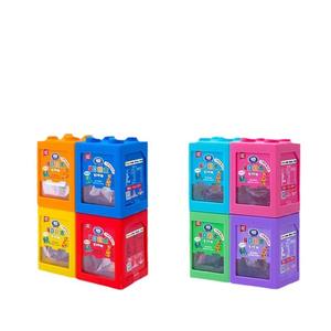 مكعبات بناء رباعية الأبعاد للأطفال، حلوى جيلاتينية بنكهة الفواكه 35 جرام، لعبة تعليمية متعددة الألوان، علبة هدايا مع زينة مغلفة - Product Image 5