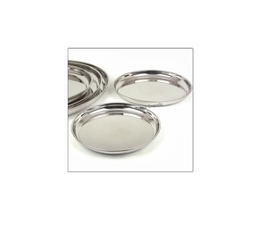 Plateau de service écologique en acier inoxydable, finition miroir, plateau robuste, passe au lave-vaisselle, pour collations, desserts, hôtel, restaurant, maison - Product Image 1