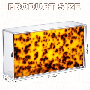 Estojo de Mahjong em Acrílico Portátil e Removível, Caixa de Armazenamento Transparente Vazia para 160 Peças de Mahjong Americano de 1.2 polegadas (Peças Não Incluídas) - Product Image 2