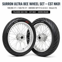 Ensemble de pneus tout-terrain complets de 17 pouces 100/80-17 130/70-17 pour Sur-Ron Ultra Bee Talaria MX5 MX4 Motocross électrique E Moto