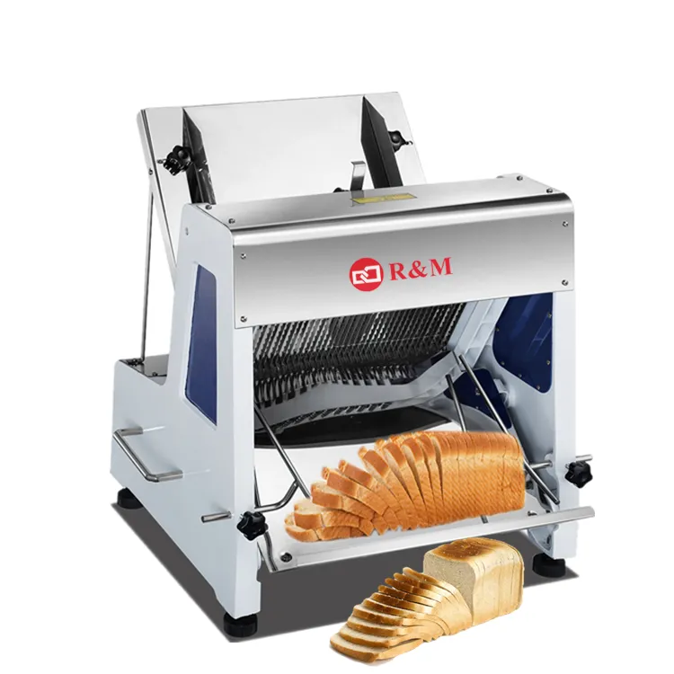 Commerciële Tafel Top Bakkerij Brood Elektrische Automatische Verstelbare Broodsnijmachine Machine Prijs 39 Bladen Brood Snijden Snijden Cutter