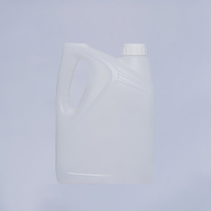 Bidon en plastique HDPE blanc de 4 L, conception à ouverture facile, bouchon à vis, forme carrée, pour essence, huile moteur - Product Image 2