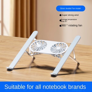 Ventilateur de <span class=keywords><strong>refroidissement</strong></span> en alliage d'aluminium Support de radiateur pour ordinateur <span class=keywords><strong>portable</strong></span> Support de rehaussement de bureau silencieux Produit en stock - Product Image 6