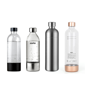 좋은 품질 1L 수동 소다 메이커 무료 BPA 전체 스테인레스 스틸 및 플라스틱 물병 가정용 야외 호텔 사용 - Product Image 1