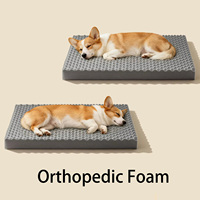 Tente pliable pour animaux de compagnie, intérieur/extérieur, structure métallique, coussin en mousse orthopédique, maille respirante, poignée portable, antidérapante, design moderne
