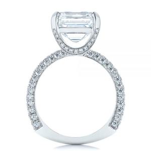 Bague Fine Jewelry Bague de fiançailles en argent sterling 925 avec zircon cubique blanc coupe princesse - Product Image 4