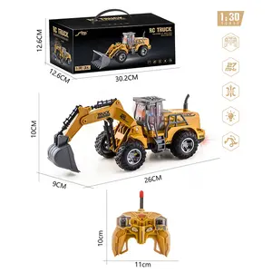 Engineering Traktor Fernbedienung Lader Bagger Bagger Bau Fahrzeug RC Traktor hydraulische Spielzeug auto batterie betriebene Kit