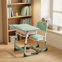 Ensemble de bureau et chaise d'écolier ergonomique en métal, économique et sûr, pour l'école primaire