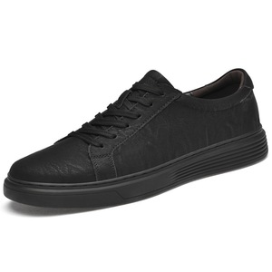 Chaussures de skate décontractées pour hommes en cuir véritable respirant et léger, de marque italienne de luxe, confortables, en PVC - Product Image 2