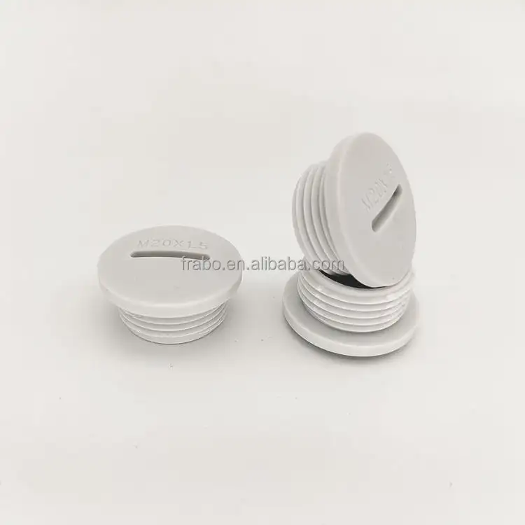 Black White Metric PG Thread P69 With O-ring Lock Nut Nylon End Cap For Electrical Protection