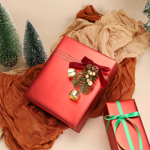 Cross-border Hot Sale Pure Color Red Coated <b>Paper</b> Printed Wrapping <b>Paper</b> Valentine Gift Packing <b>Paper</b> Customized - Product Image 1