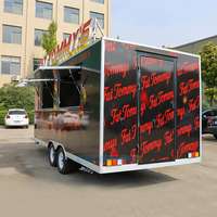 Champ US Standaard Aanhangwagen voor Voedselverkoop met Compleet Ventilatiesysteem, Mobiele Straatvoedselkar, Legaal voor Buiten Evenementen Catering