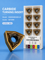 Plaquettes de tournage en carbure WNMG432 WNMG080404 080408 080412 pour tour CNC, boîte de 10 pièces