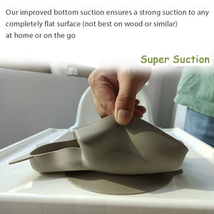 Kit <span class=keywords><strong>de</strong></span> alimentación <span class=keywords><strong>de</strong></span> silicona para bebé sin BPA, placa <span class=keywords><strong>de</strong></span> ardilla, plato inferior <span class=keywords><strong>de</strong></span> succión con mango <span class=keywords><strong>de</strong></span> madera, cuchara y tenedor, cubiertos, logotipo personalizado - Product Image 5