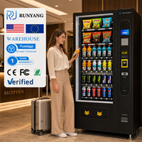 RUNYANG Máquina Expendedora Refrigerada Inteligente de Autoservicio con Monedas, Personalizada, Pequeña, para Exteriores, para Alimentos y Bebidas