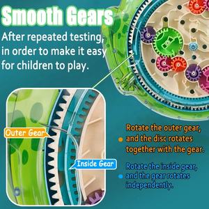 Drôle casse-tête logique jouet engrenage labyrinthe <span class=keywords><strong>jeu</strong></span> perles roulés équilibrage labyrinthe boule engrenage machine conseil 3D puzzle labyrinthe jouet pour les enfants - Product Image 3