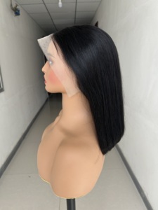 Wholesale200 % ngắn <span class=keywords><strong>Bob</strong></span> Tóc Giả glueless ren phía trước Brazil tóc Trinh Nữ Cheveux tự nhiên tóc giả tóc con người cho phụ nữ da đen Nhà cung cấp - Product Image 4