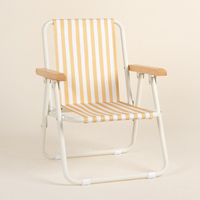Chaise de jardin pliable légère et portable en gros d'usine, chaise de plage inclinable pour enfants en acier pliable pour l'extérieur