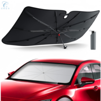 Parapluie de voiture pliable manuel de qualité supérieure personnalisé |   Protection UV, résistant à la chaleur et bloquant la lumière |   Pare-soleil pour pare-brise avant