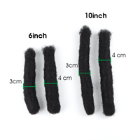 Orient Natural Extensions de vrais cheveux humains faits à la main Afro Kinky Bulk Wick Locs peuvent être blanchis