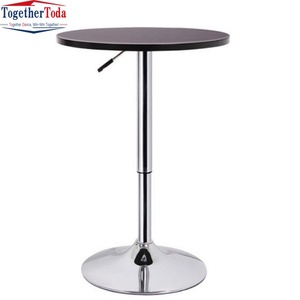 Mesa de Bar Redonda Moderna de Madera Maciza para Cócteles, Barra Alta Fija para Fiestas, Mesa Plegable para Comer al Aire Libre - Product Image 5